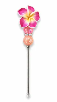 Glitter Poker Sticks NZ | Custom Beaded Craft Tools for Tumblers & Resin – Frangipani Pink