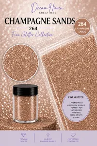 DreamHaven Fine Glitter Collection – Fine Craft Glitter – Champayne Sands 264