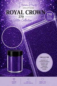 DreamHaven Fine Glitter Collection – Fine Craft Glitter – Royal Crown 270