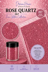 DreamHaven Fine Glitter Collection – Fine Craft Glitter – Rose Quartz 267