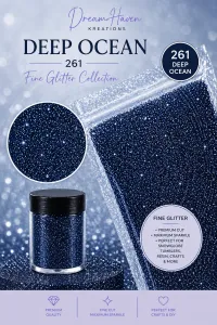 DreamHaven Fine Glitter Collection – Fine Craft Glitter – Deep Ocean 261