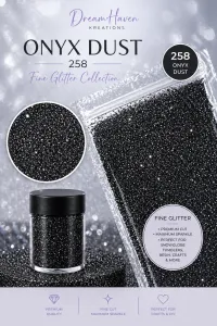 DreamHaven Fine Glitter Collection – Fine Craft Glitter – Onyx Dust 258