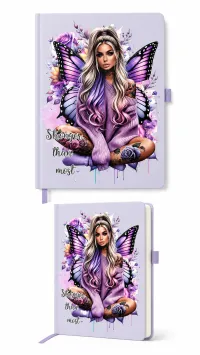 A5 Premade Notebooks – Exclusive Designer Covers | 192 & 240 Page Journals – Stronger than most (Lilac)