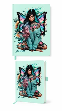 A5 Premade Notebooks – Exclusive Designer Covers | 192 & 240 Page Journals – She overcome things she never thought she could (Teal)
