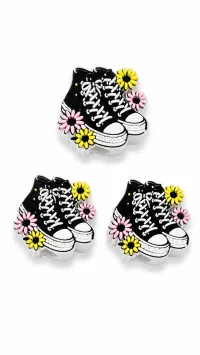 3D Straw Toppers – Add Personality to Every Sip! – Sneakers with Daisies