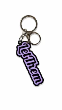3D Custom Keychains | Plain & Beaded Options – Let Them - Black/Lilac