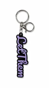 3D Custom Keychains | Plain & Beaded Options – Let Them - Purple/Black