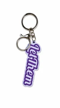 3D Custom Keychains | Plain & Beaded Options – Let Them - Purple/White