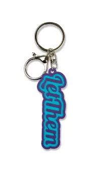 3D Custom Keychains | Plain & Beaded Options – Let Them - Blue/Purple