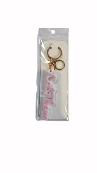 3D Custom Keychains | Plain & Beaded Options – Let Them - Baby Pink/White