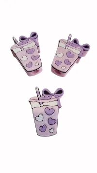 3D Straw Toppers – Add Personality to Every Sip! – Heart milkshake