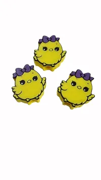 3D Straw Toppers – Add Personality to Every Sip! – Chicken with purple bow