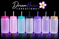16oz Frosted Glass Sublimation Tumbler – Clear Lid