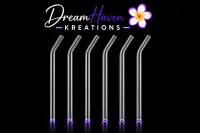 10 Pack Bent Glass Straws – Image 1