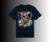 Fierce & Feminine Collection - T-Shirts – Let Them - Monochrome fierce tattoo with black wings