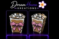 3D Pen Holders – Coffee/Pink or Purple Bow