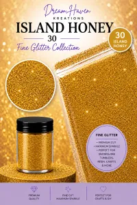 DreamHaven Fine Glitter Collection – Fine Craft Glitter – Island Honey 30