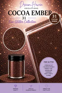 DreamHaven Fine Glitter Collection – Fine Craft Glitter – Cocoa Ember 31