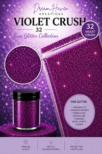 DreamHaven Fine Glitter Collection – Fine Craft Glitter – Violet Crush 32