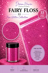 DreamHaven Fine Glitter Collection – Fine Craft Glitter – Fairy Floss 33