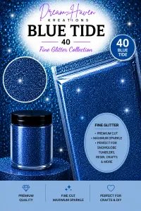 DreamHaven Fine Glitter Collection – Fine Craft Glitter – Blue Tide 40