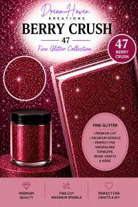 DreamHaven Fine Glitter Collection – Fine Craft Glitter – Berry Crush 47