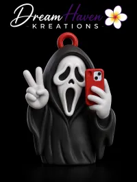 3D Printed Can Opener Keychain | Nail Saver | Cute Soda Can Opener – Ghost Face/Peace