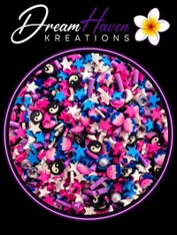 Clay Pieces – Decorative Craft & Tumbler Mix-Ins – Cosmic Candy , 25grams