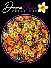 Clay Pieces – Decorative Craft & Tumbler Mix-Ins – Bee Happy , 25grams