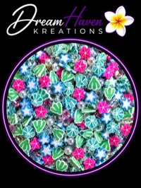 Clay Pieces – Decorative Craft & Tumbler Mix-Ins – Tropical Tide , 25grams