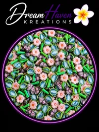 Clay Pieces – Decorative Craft & Tumbler Mix-Ins – Secret Garden , 25grams