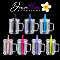 17oz Snowglobe Acrylic Mug colored Straw - Coming Soon – Image 1