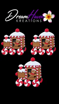 3D Straw Toppers – Add Personality to Every Sip! – Candy Cane Train/Gingerbread Man