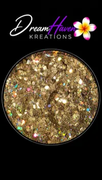Bright Colorful Holographic Chunky Glitters – Holographic 23 - Champayne Prism - NEW