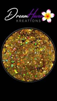 Bright Colorful Holographic Chunky Glitters – Holographic 6 - Golden Galaxy