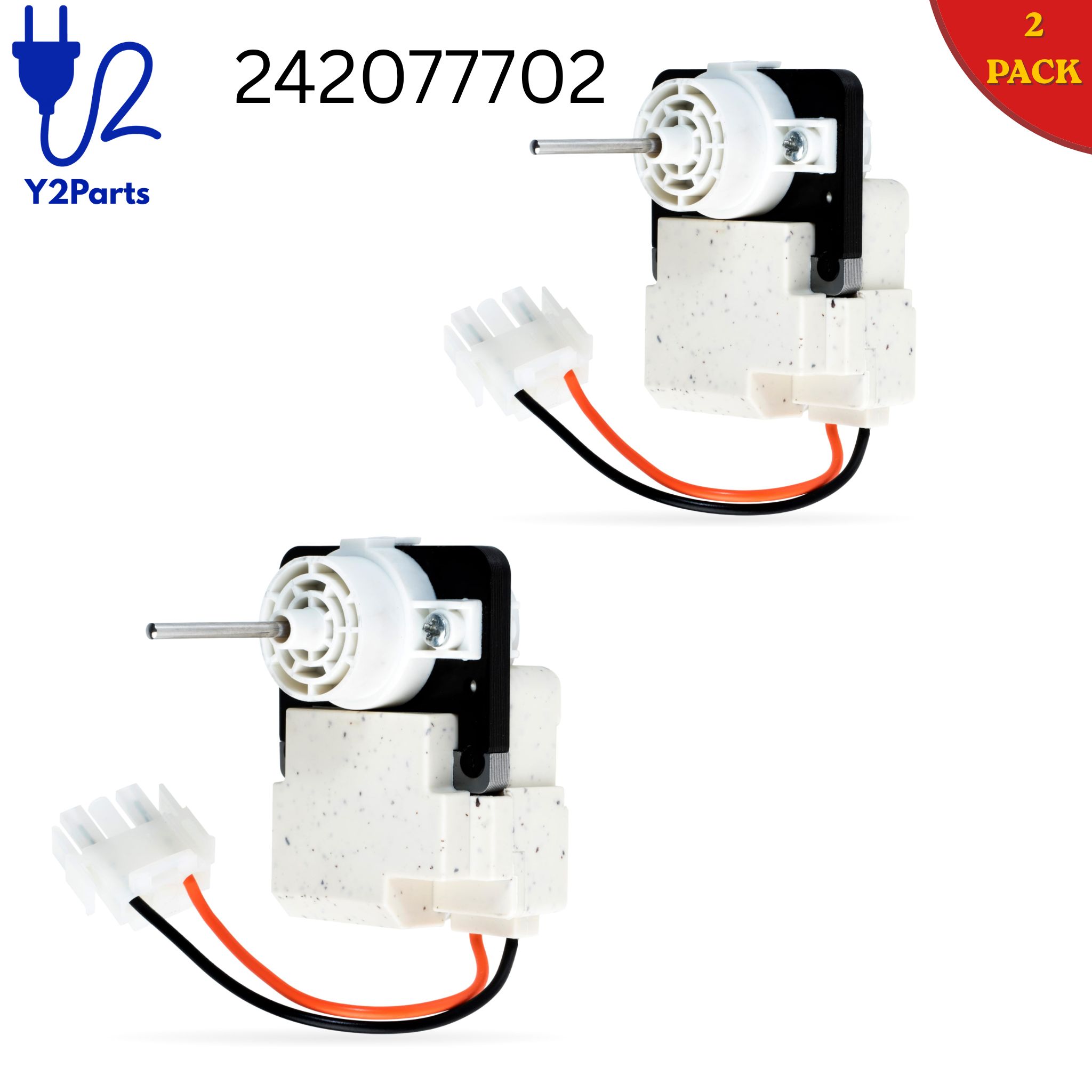Y2PARTS 242077702 Refrigerator Evaporator Fan Motor Replacement for Frigidaire Kenmore Refrigerators – Image 2