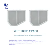 Y2Parts W10120998 Dryer Lint Screen Filter Replacement 2PK – Image 2
