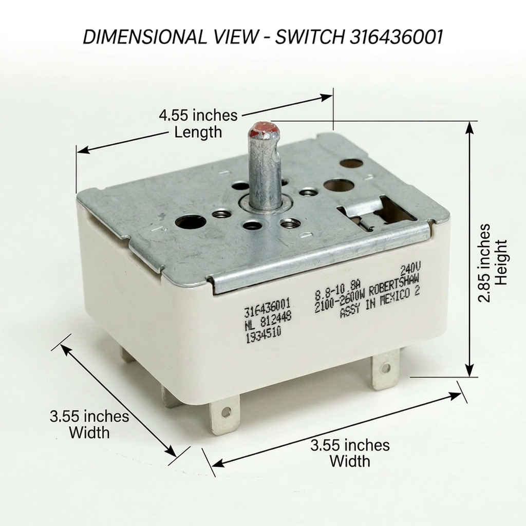 Y2PARTS 316436001 Surface Burner Infinite Switch 2 Pack Compatible with Frigidaire Electric Range – Image 3