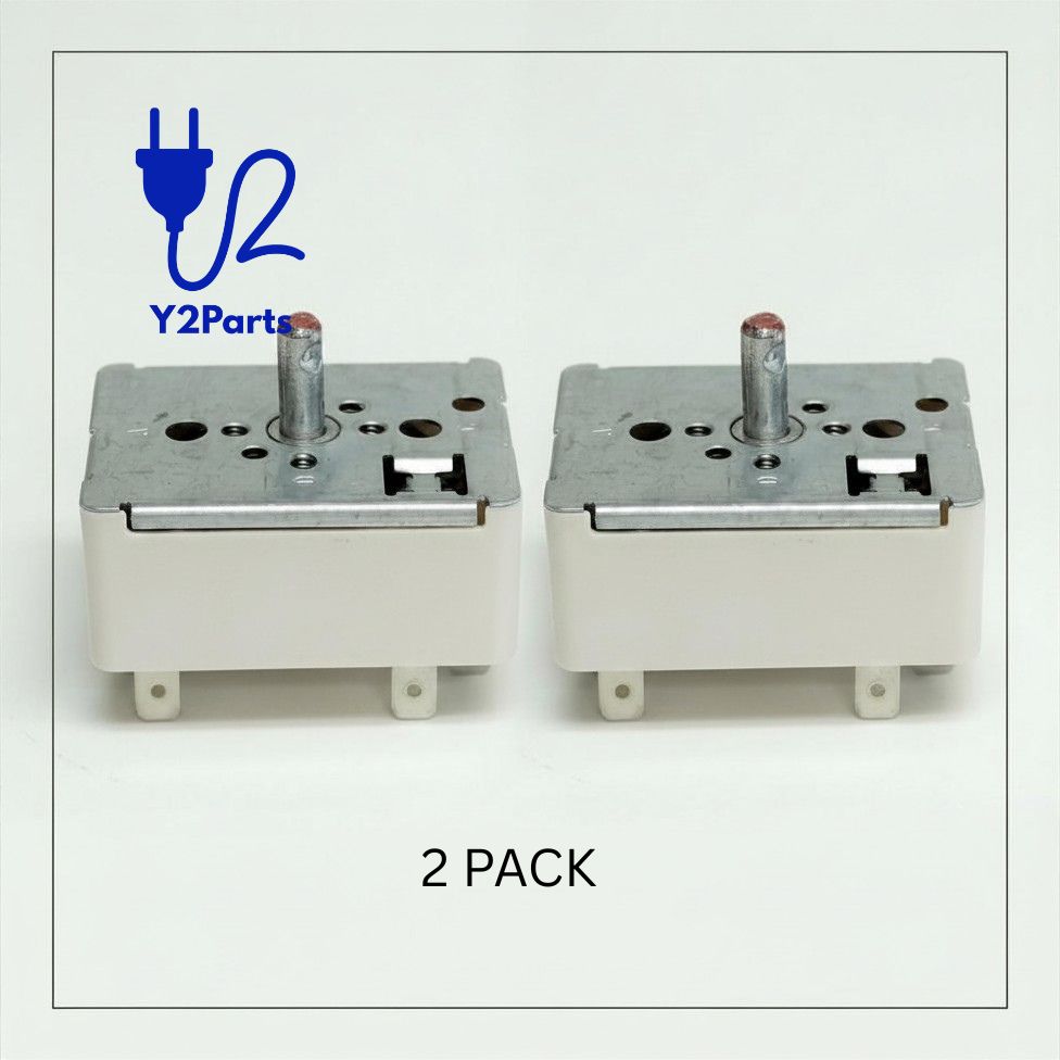 Y2PARTS 316436000 Surface Burner Infinite Switch 2 Pack, Compatible with Frigidaire & Kenmore Electric Ranges, 6 Inch Surface  – Image 2