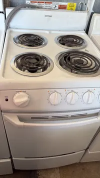 Hotpoint 20-Inch Electric Range – White – 4 Coil Burners – Tested & Working – Image 1