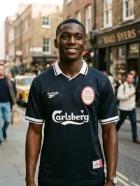 LIVERPOOL FC BLACK CONCEPT RETRO JERSEY  – Image 4