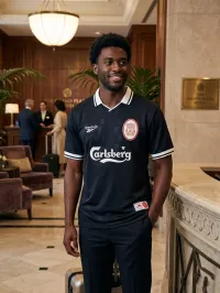  LIVERPOOL FC BLACK CONCEPT RETRO JERSEY  – Image 2