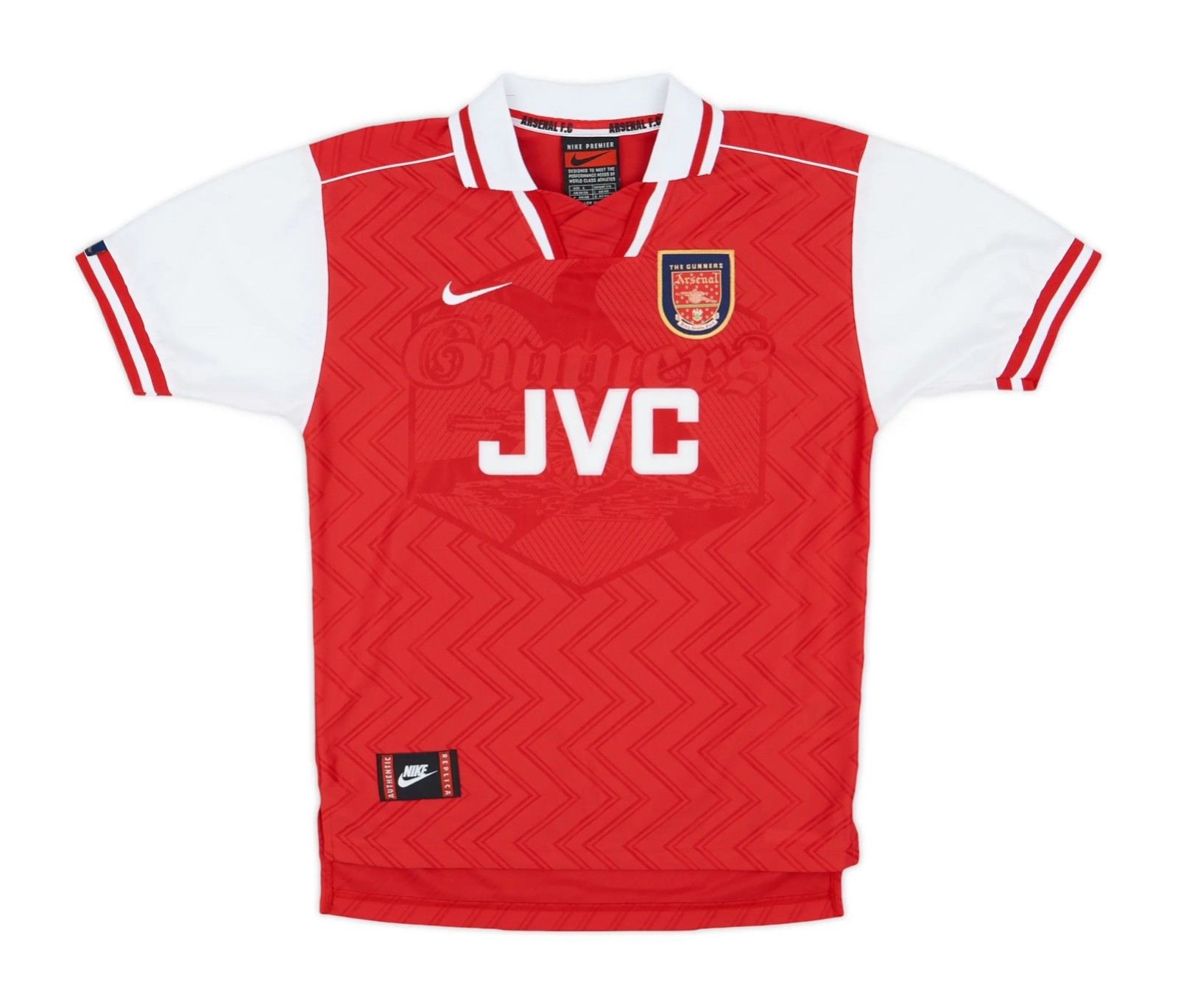 NIKE ARSENAL FC 1996-1997 HOME RETRO JERSEY – Image 3