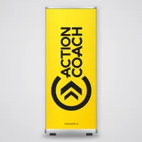 ActionCOACH Roll-up Banner Kit, 33 × 81 in – ActionCOACH logo — yellow