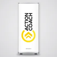 ActionCOACH Roll-up Banner Kit, 33 × 81 in – ActionCOACH logo — white