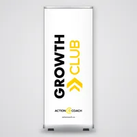 ActionCOACH Roll-up Banner Kit, 33 × 81 in – GrowthCLUB — white