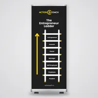ActionCOACH Roll-up Banner Kit, 33 × 81 in – Entrepreneurial Ladder