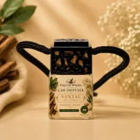 Black Top Car Diffuser – Hanging Car Air Freshener – Santal du Soleil