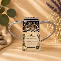 Silver Top Car Diffuser – Hanging Car Air Freshener – Inner Peace