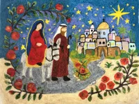 Third Annual Felting Advent Calendar Online Class or add Kit - Mary on the Trail of Roses – Image 1